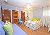 The blue bedroom is so soft and relaxing- in fact all the colors of Tucked Inn at Tybee are very calm and soothing.