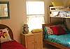 Great bedroom - sleeps 4 - looks like a fun "spend the night " party!