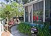 Outside area around screened porch.