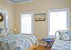 Bedroom #1 - one queen bed and one twin bed. This bedroom is extra large and bright and sunny!