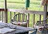 Our dock "shack" has seating, a picnic table and great marsh views.  Keep in mind, this cottage is located on a Marsh Tidal Creek with high tides and low tides. When low tide is in, the marsh is very muddy with the fragrance of marsh mud.  Lovers of the Low Country understand this is one of the best fragrances in the world.  The Fiddler Crabs also come out at low tide providing a show all it's own!