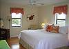 The Dragon Fly Bedroom is on the main floor and features a King bed and views of the marsh.