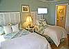 Master Bedroom- 1 queen, 1 twin, full bathroom. The bedroom is extra large and bright and sunny!