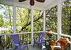 New for 2013; enclosed porch off of kitchen!  Get place to hang out and relax or enjoy Mermaid Morning Bliss coffee and evening cocktails!