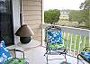 The front porch has excellent side views of the marsh and tidal creeks. We have furniture to relax and enjoy the outside. Quiet and relaxing. Ideal for bird watching and watching the tidal creek rise and fall.
