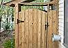 Our outdoor shower features hot and cold water. A wonderful beach experience to be outside and enjoy the water and shower.