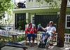 We've added to the outdoor deck ( under th 200 year old oak tree!)