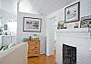 This cottage has a very open floor plan with the living room, dining room area and kitchen all one large space. Ideal for family gatherings. The tall ceilings give the cottage a very spacious feeling.