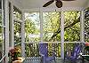 New for 2013; enclosed porch off of kitchen!  Get place to hang out and relax or enjoy Mermaid Morning Bliss coffee and evening cocktails!