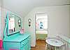 Upstairs landing; features painted antiques and kids' table and chairs; great place for kids to hang out!