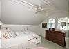 Queen size bedroom on 3rd floor with water view.