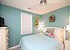 The 3rd bedroom with a queen bed and flat screen TV/ dvd player.