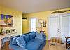 Our Living room features a large screen TV/ DVD with mulitple cable channels. We also offer lots of great beach books to enjoy.
