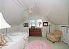 Bedroom on 3rd floor with queen size bed and water view.