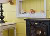 Electric fireplace.