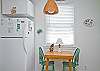 Breakfast nook in kitchen area.