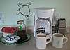 Coffee corner featuring Mermaid Cottages Morning Bliss coffee!