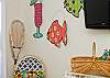 Third bedroom has two twin beds and lots of fun, beachy details!  Flatscreen TV!