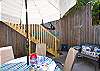 These pictures show new staircase to back apartment and more shots of the wonderful fully fenced private courtyard.