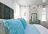 Vintage plates are part of the decor on the walls.