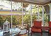 New for 2013; enclosed porch off of kitchen!  Get place to hang out and relax or enjoy Mermaid Morning Bliss coffee and evening cocktails!