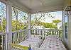 The second floor porch is also a sleeping porch. we have 2 twin beds ( we don't include this in the bed count or beds) for anyone to relax, read and even sleep outside in the fresh air!