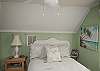 Bedroom 4 is on the 2nd floor with 1 double bed and 1 small twin bed. The small twin is ideal for a child or petite adult. TV/ DVD is also in the bedroom.