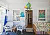 Awesomely cute screened porch; lots of local, fun art!