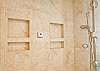 The master bedroom has the master bathroom but all your guests will want to use this shower!