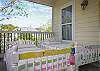 The second floor porch is also a sleeping porch. we have 2 twin beds ( we don't include this in the bed count or beds) for anyone to relax, read and even sleep outside in the fresh air!