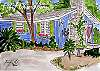 A Mermaid's Tale Cottage by Fifi Flowers. Matted prints sold at Seaside Sisters gift shop on Tybee Island! Be sure and take one home; great souvenir of your stay!