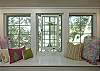 The windows open and you can hear the birds sing you awake every morning.  You can also see the live oaks outside the windows.