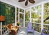 New for 2013; enclosed porch off of kitchen!  Get place to hang out and relax or enjoy Mermaid Morning Bliss coffee and evening cocktails!