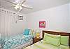 Bedroom #2 - Another room with one double and one twin bed, bright colors, a few sea creatures and local art to boot!