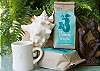 Mermaid Morning Bliss Coffee especially made by PERC and Mermaid vintage-style mugs - get yours at Seaside Sisters! Proceeds support Sea Turtle Preservation.