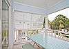 Picnic table on front porch.