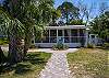 The front of the cottage over looks Horse Pen Creek and is right in front of Fish Camp Cottage. Ideal for multiple families to stay together, yet still have their own space.
