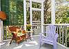 New for 2013; enclosed porch off of kitchen!  Get place to hang out and relax or enjoy Mermaid Morning Bliss coffee and evening cocktails!