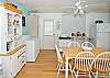 Big open kitchen with seating for 10 in the dining area.  Bright, cheeful and freshly renovated.