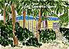 Tucked Inn Cottage by Fifi Flowers. Matted prints sold at Seaside Sisters gift shop on Tybee Island! Be sure and take one home; great souvenir of your stay!