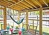 Great screened porch; an ideal place to hang out, have a cup of Mermaid Morning Bliss coffee, meals or evening cocktails!