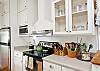 Our kitchen features stainless steel kitchen appliances and custom made cabinets. We have every kitchen tool needed and if you don't have want you need, Mermaid Cottages Guest Services is a phone call away!