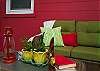 The back of the cottage also has a wonderful private outside seating area.