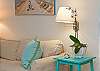 Sofa table and living room details.