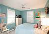 The 3rd bedroom with a queen bed and flat screen TV/ dvd player.