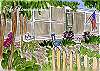 Screened Inn Cottage by Fifi Flowers. Matted prints sold at Seaside Sisters gift shop on Tybee Island! Be sure and take one home; great souvenir of your stay!
