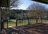 Large deck on the front of the house affords great views of the Guadalupe River.