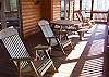 Enjoy rocking your cares away on the screend porch.