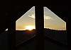 You can enjoy the sunset from the large windows in the cabin.