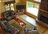 View of living room from loft.